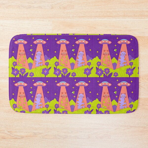 Item preview, Mystical Night Cats Dogs Encounters Animals Colors UFO designed and sold by ART ATTACK ZONE.