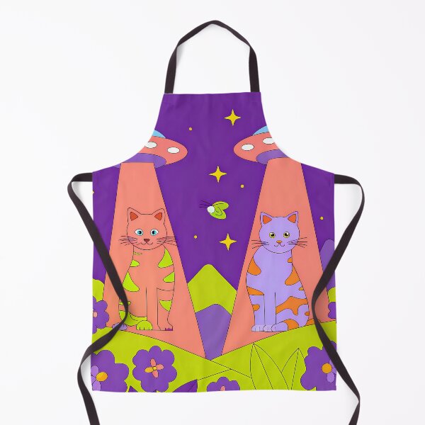 Item preview, Mystical Night Cats Dogs Encounters Animals Colors UFO designed and sold by ART ATTACK ZONE.