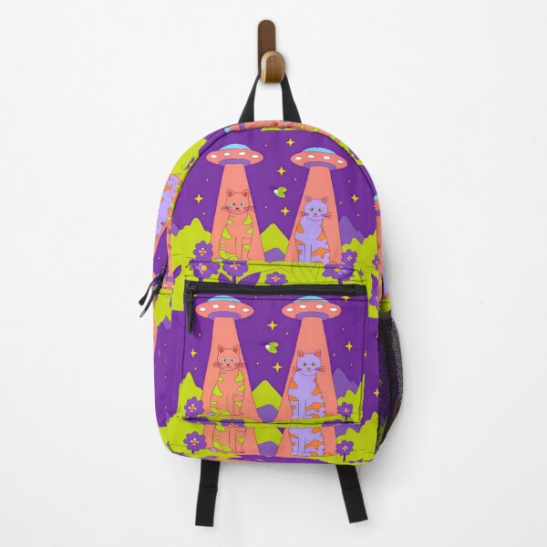 Item preview, Mystical Night Cats Dogs Encounters Animals Colors UFO designed and sold by ART ATTACK ZONE.