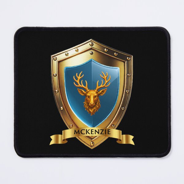 Item preview, McKenzie Name Shield Honor in Gold, Heritage in Blue designed and sold by Highlandkings.
