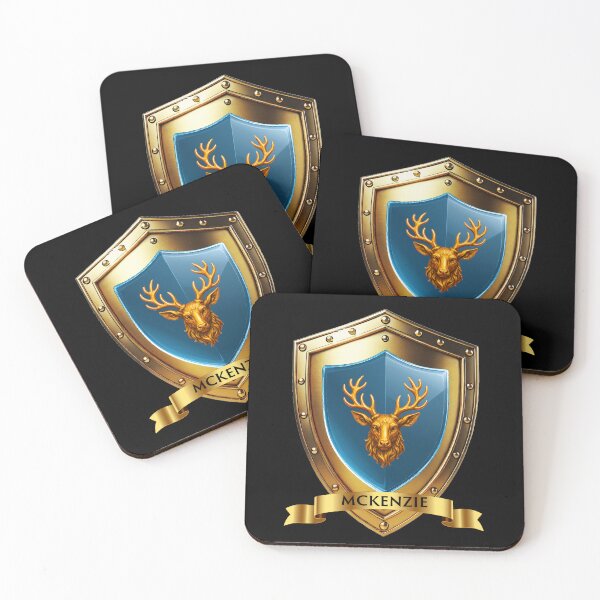 Item preview, McKenzie Name Shield  Honor in Gold, Heritage in Blue designed and sold by Highlandkings.