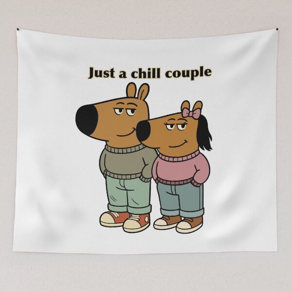 Item preview, Just a Chill Couple - Meme designed and sold by FarieArt.