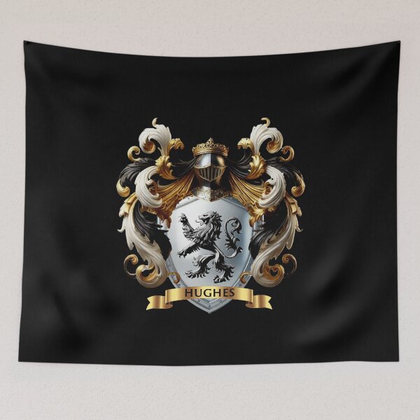 Item preview, Hughes Family Crest  Noble Strength, Timeless Honor, and Celtic Legacy designed and sold by Highlandkings.