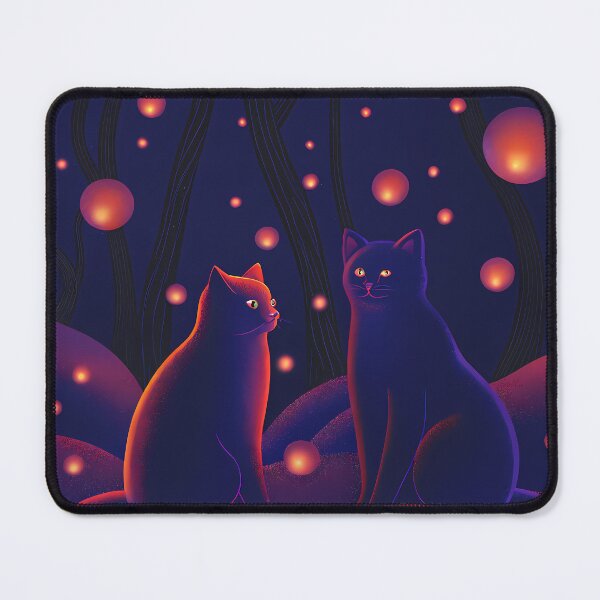 Item preview, Night Cats Dogs Encounters Animals Colors UFO designed and sold by ART ATTACK ZONE.