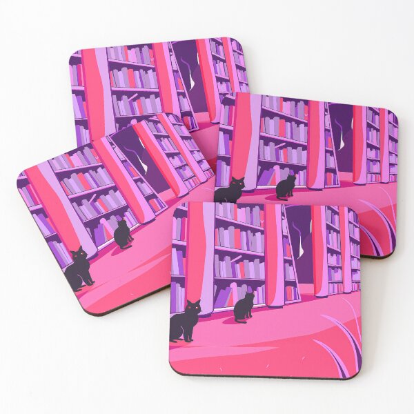 Item preview, Pink Night Cats Encounters Animals Colors UFO designed and sold by ART ATTACK ZONE.
