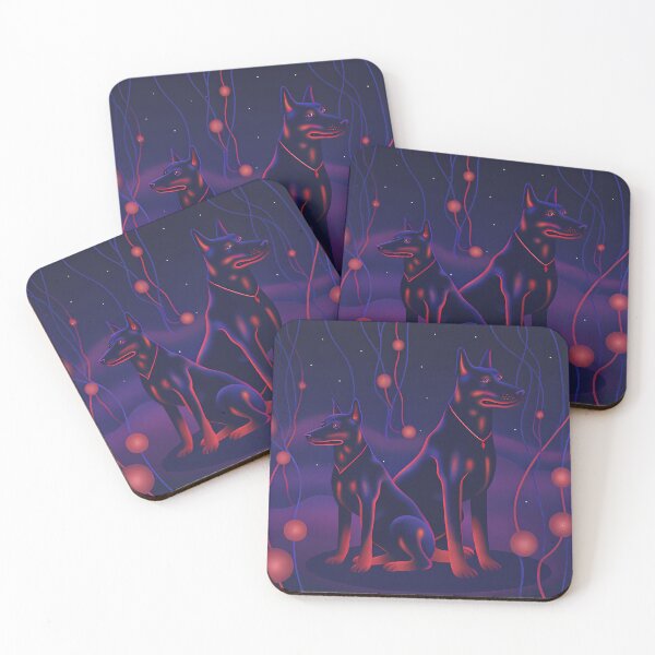 Item preview, Chill Night Dogs Encounters Animals Colors UFO designed and sold by ART ATTACK ZONE.