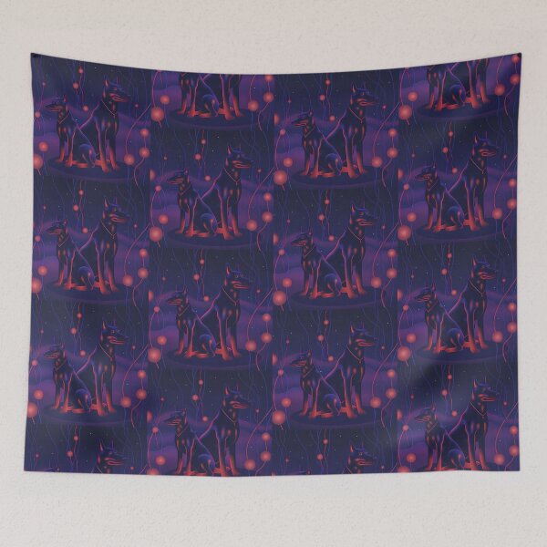 Item preview, Chill Night Dogs Encounters Animals Colors UFO designed and sold by ART ATTACK ZONE.