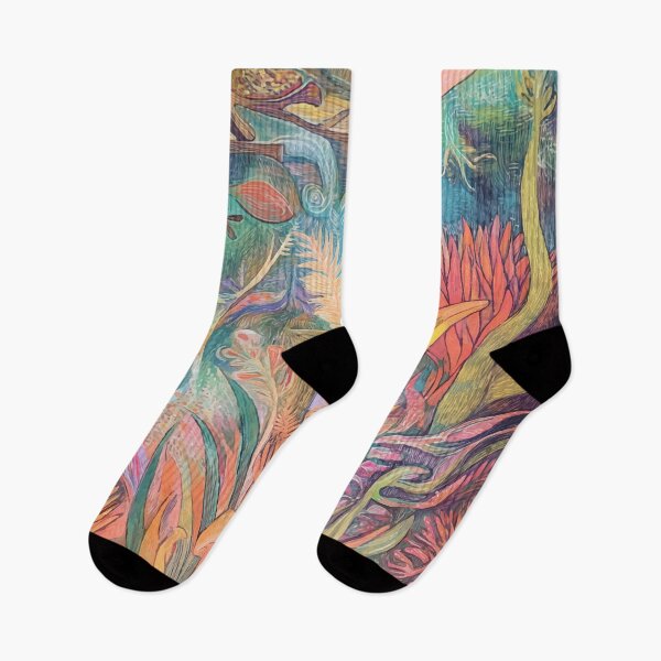 Artikelvorschau, Mystic Foliage – Psychedelische Waldpilze und Farne Fantasy entworfen und verkauft von Moss and Moon Studio.