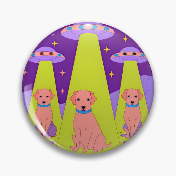 Item preview, Fun Night Dogs Encounters Animals Colors UFO designed and sold by ART ATTACK ZONE.