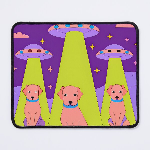 Item preview, Fun Night Dogs Encounters Animals Colors UFO designed and sold by ART ATTACK ZONE.