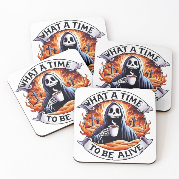 Item preview, What A Time To Be Alive, Skeleton gift, Halloween gift  designed and sold by clarkfraser.