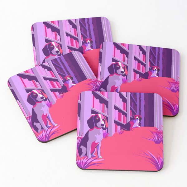 Item preview, Purple Pink Dogs Encounters Animals Colors UFO designed and sold by ART ATTACK ZONE.