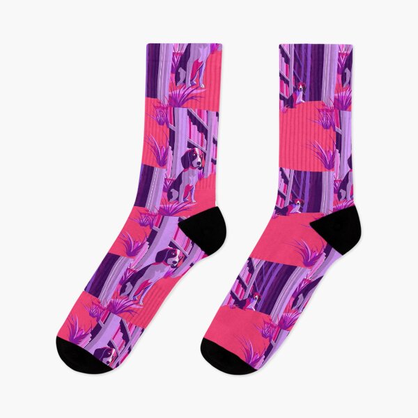 Item preview, Purple Pink Dogs Encounters Animals Colors UFO designed and sold by ART ATTACK ZONE.
