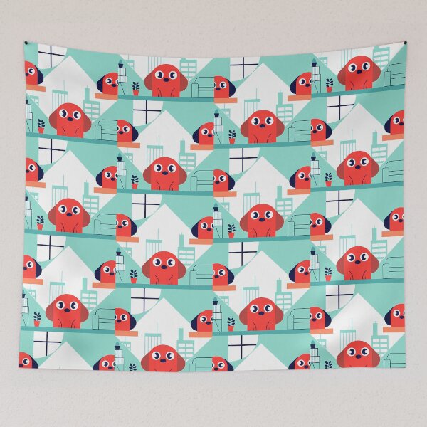 Item preview, Cartoon Dogs Encounters Animals Colors UFO designed and sold by ART ATTACK ZONE.