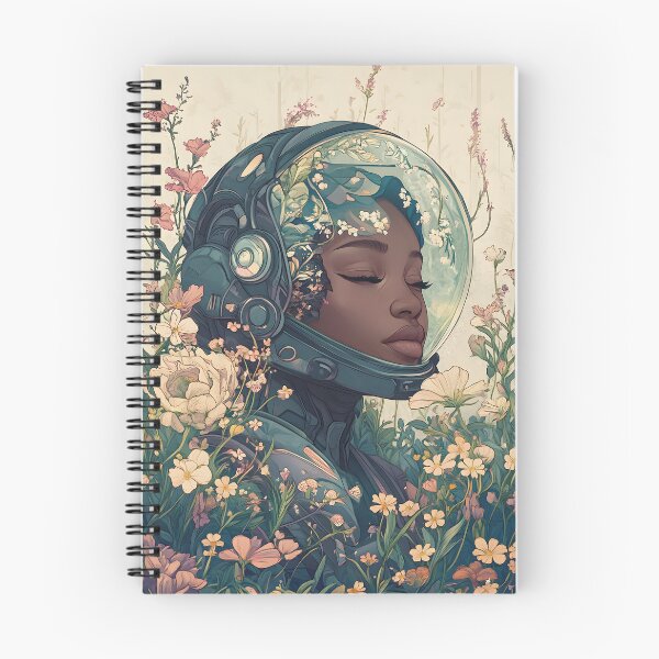 Item preview, Space Explorer Surrounded By Vibrant Flowers In A Surreal Landscape designed and sold by EL-Lebedenko.