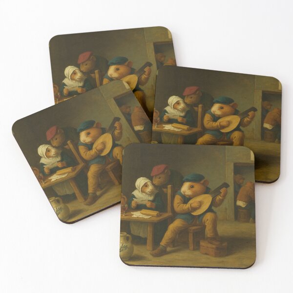 Item preview, Guinea Pigs Making Music in an Inn (After David Teniers the Younger) designed and sold by gandolfwizard.