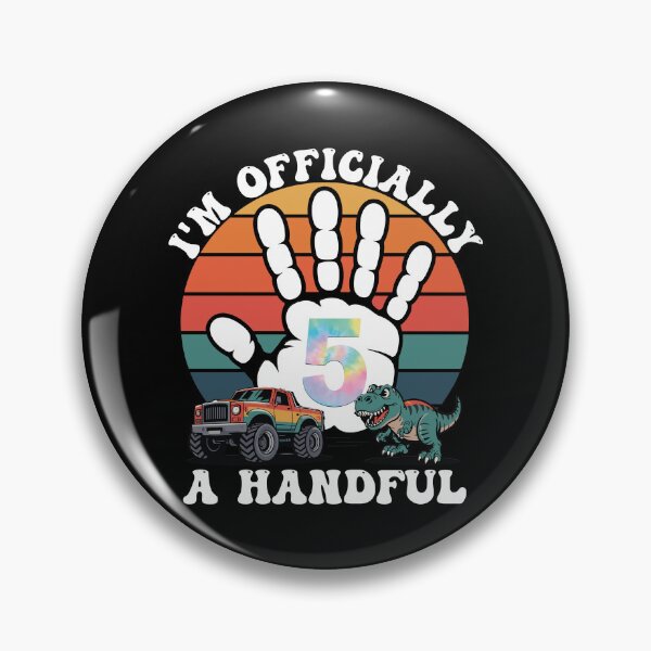 Item preview, Funny 5th Birthday Shirt for Boys Girls – I'm Officially A Handful 5 Year Old Party  designed and sold by BellaFShop.