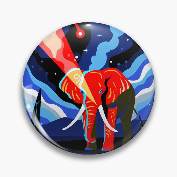 Item preview, Enigmatic Elephants Dreamlike Night Landscapes Colorful Animals Wild designed and sold by ART ATTACK ZONE.