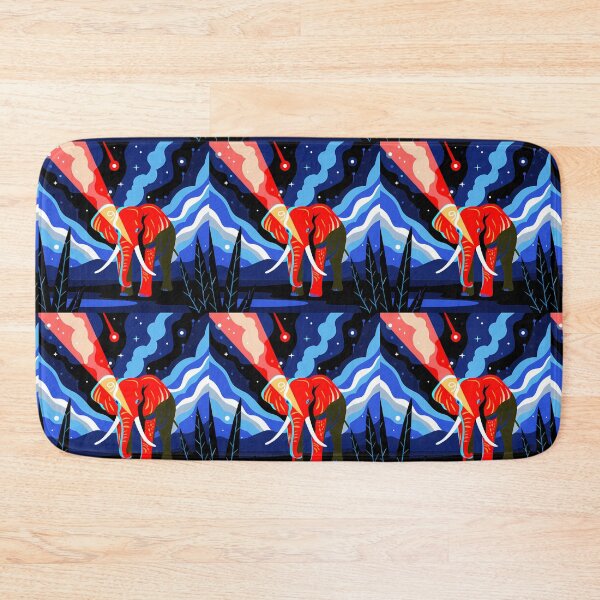Item preview, Enigmatic Elephants Dreamlike Night Landscapes Colorful Animals Wild designed and sold by ART ATTACK ZONE.