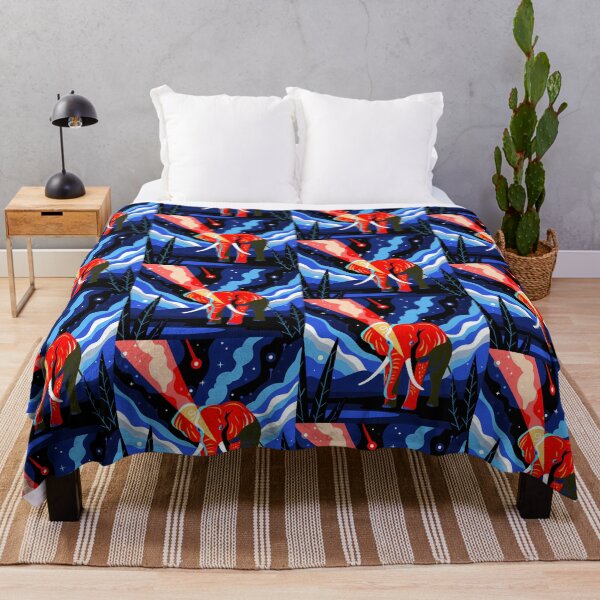 Item preview, Enigmatic Elephants Dreamlike Night Landscapes Colorful Animals Wild designed and sold by ART ATTACK ZONE.