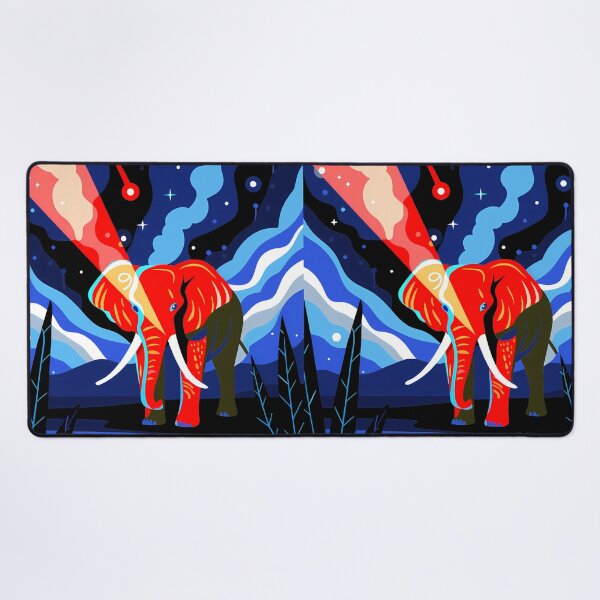 Item preview, Enigmatic Elephants Dreamlike Night Landscapes Colorful Animals Wild designed and sold by ART ATTACK ZONE.