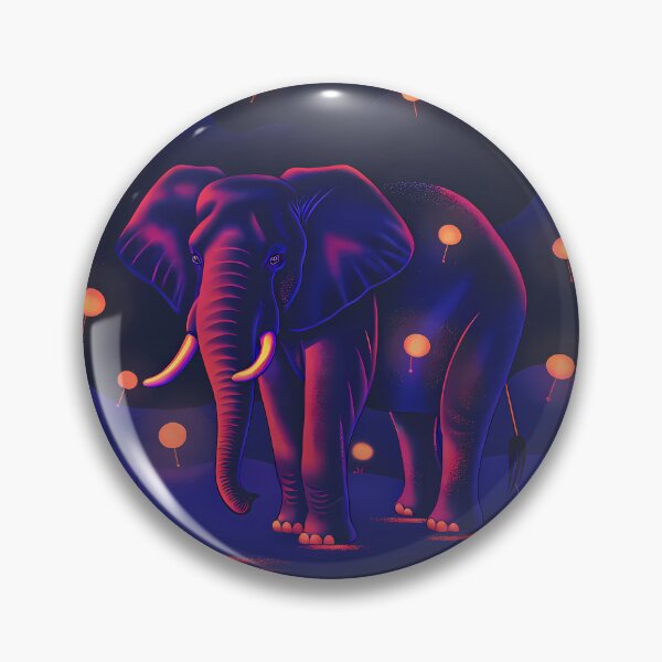 Item preview, Chill Elephants Dreamlike Night Landscapes Colorful Animals Wild designed and sold by ART ATTACK ZONE.