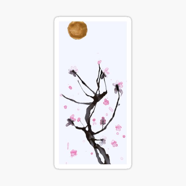 Sakura Moon Sticker