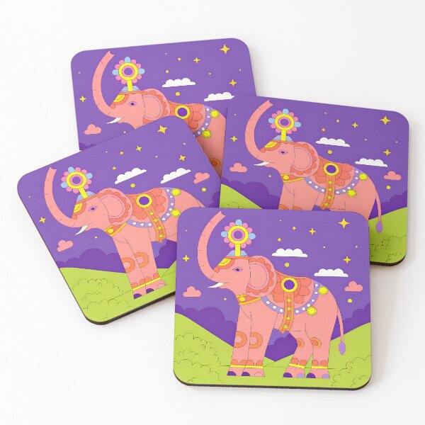 Item preview, Pencils Elephants Dreamlike Night Landscapes Colorful Animals Wild designed and sold by ART ATTACK ZONE.