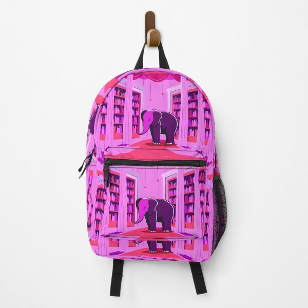Item preview, Rose Pink Elephants Dreamlike Night Animals Wild designed and sold by ART ATTACK ZONE.