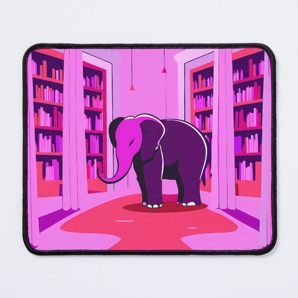 Item preview, Rose Pink Elephants Dreamlike Night Animals Wild designed and sold by ART ATTACK ZONE.