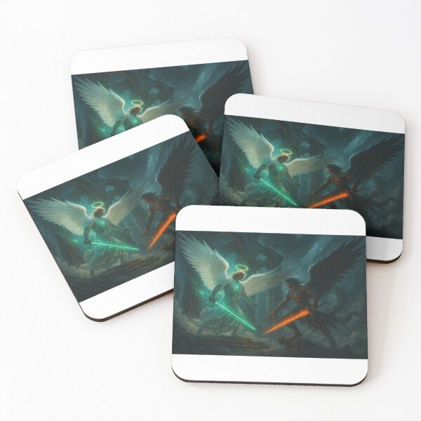 Item preview, The fight of angels of good and evil designed and sold by EchoOfSilence.