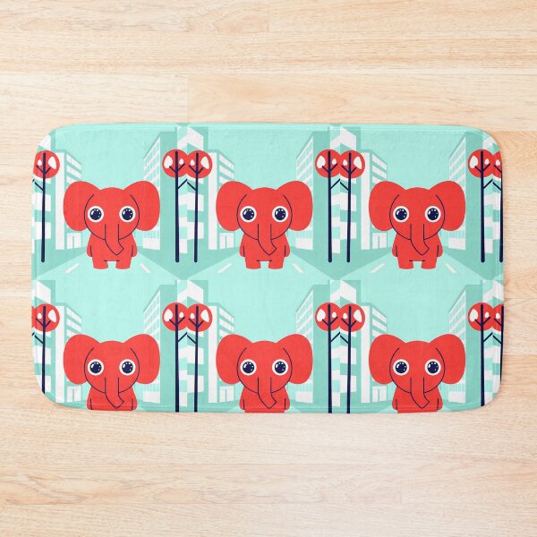 Item preview, Cartoon Elephants City Landscapes Colorful Animals Wild designed and sold by ART ATTACK ZONE.