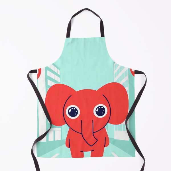 Item preview, Cartoon Elephants City Landscapes Colorful Animals Wild designed and sold by ART ATTACK ZONE.