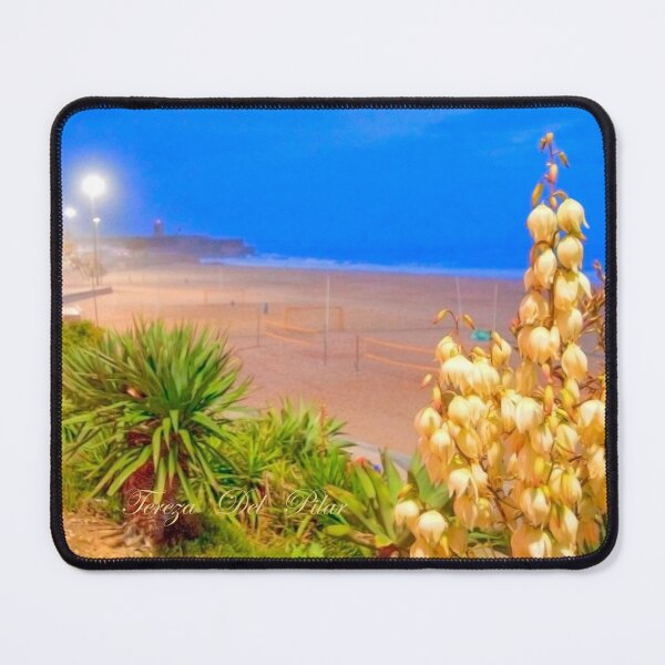 Item preview, Carcavelos beach. white flower at night designed and sold by Tereza Pilar Art.