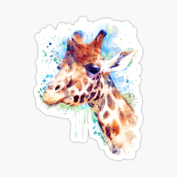 Item preview, Colorful Giraffe Portrait designed and sold by caracatita75.