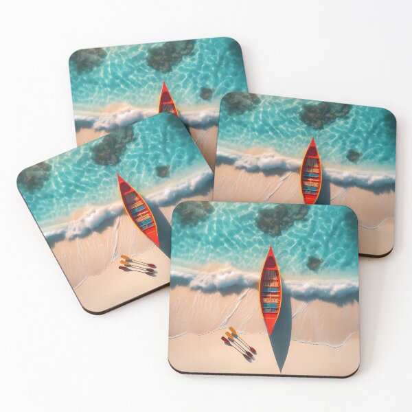 Item preview, Red canoe designed and sold by Vibranta Studio.