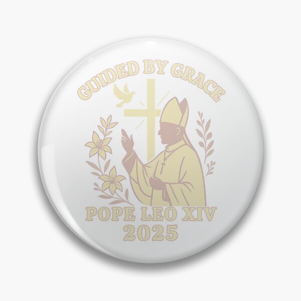 Item preview, Pope Leo XIV Guided by Grace 2025: Catholic Religious Art Illustration designed and sold by elynne9.