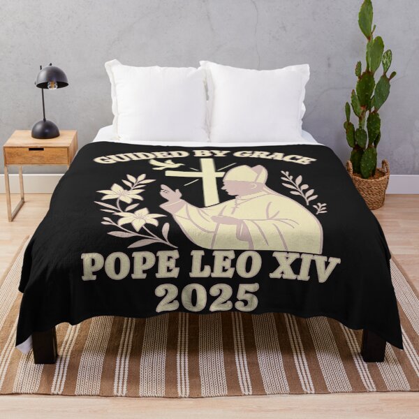 Item preview, Pope Leo XIV Guided by Grace 2025:  Catholic Religious Art Illustration designed and sold by elynne9.
