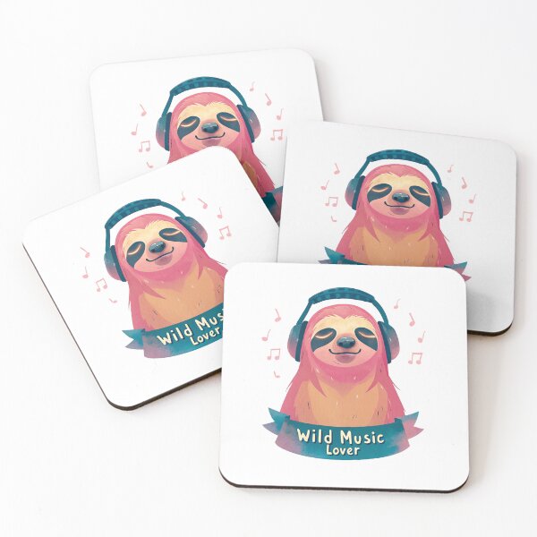Item preview, Sloth Wild Music Lover – Vibrant Melody Meets Jungle Cool! designed and sold by SibMa.