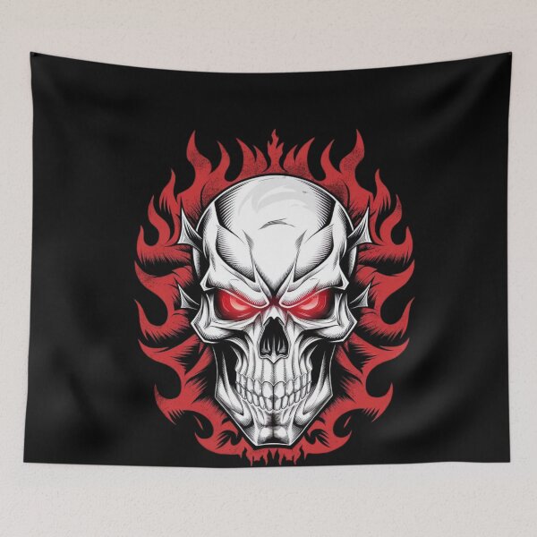Item preview, Don't Touch My Phone: Flaming Skull Warning Art designed and sold by Reichcorp.