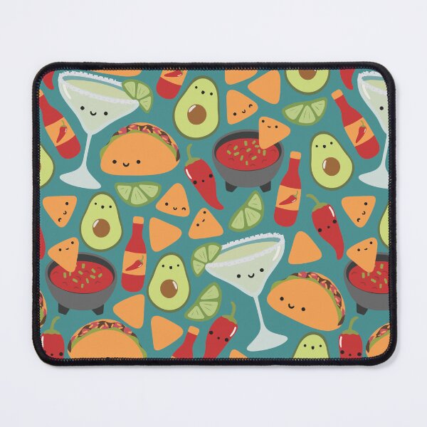 Item preview, fiesta - kawaii tacos and margaritas (teal) designed and sold by Becca Alessi.