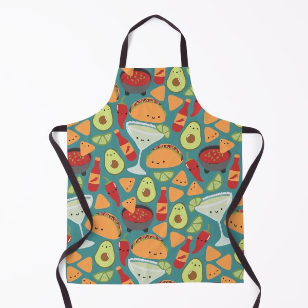 Item preview, fiesta - kawaii tacos and margaritas (teal) designed and sold by Becca Alessi.
