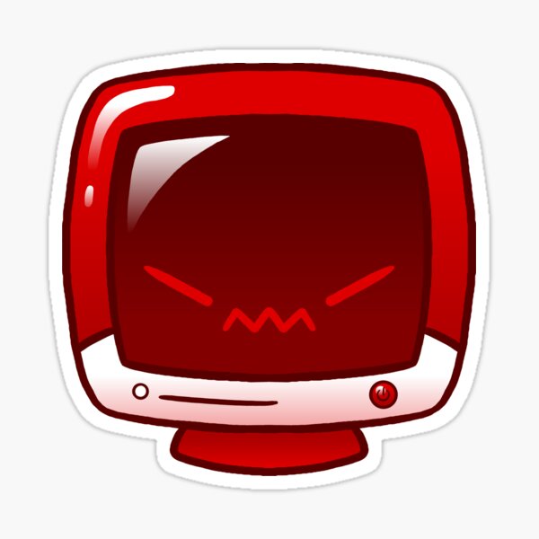 Artikel-Vorschau von Kawaii Roter Hochglanzmonitor, designt und verkauft von kittybox.