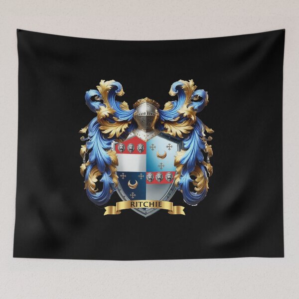 Item preview, Ritchie Family Crest  Lions of Strength, Moons of Wisdom, Crosses of Legacy designed and sold by Highlandkings.