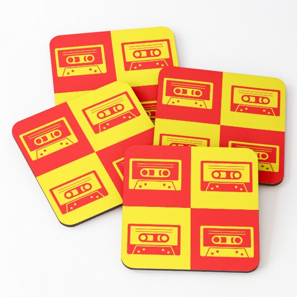 Item preview, Red and Yellow Cassette Tape Checkered Pattern designed and sold by PILANTROP.