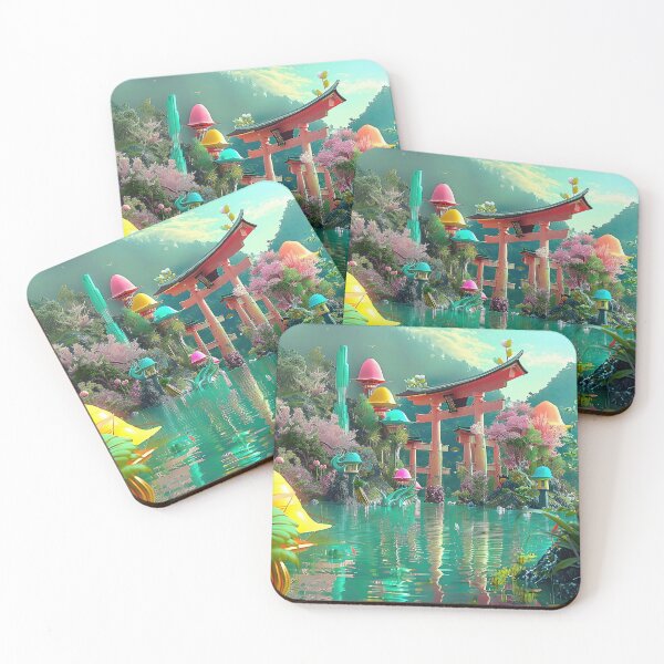 Item preview, A stunning 3D rendered panorama of Miyajima Island's iconic Torii Gate. designed and sold by CheerForGoods.