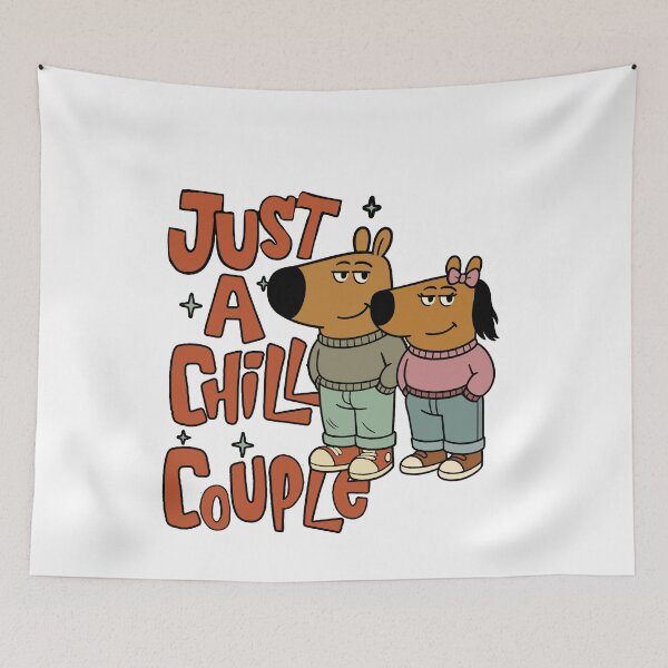 Item preview, Just a Chill Couple - Meme designed and sold by FarieArt.