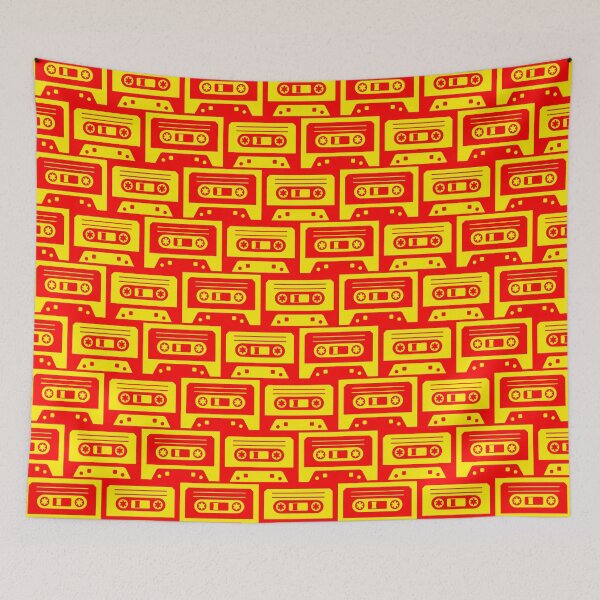 Item preview, Red and Yellow Cassette Tape Pattern designed and sold by PILANTROP.