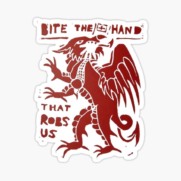 Welsh Independence - lino print style Sticker