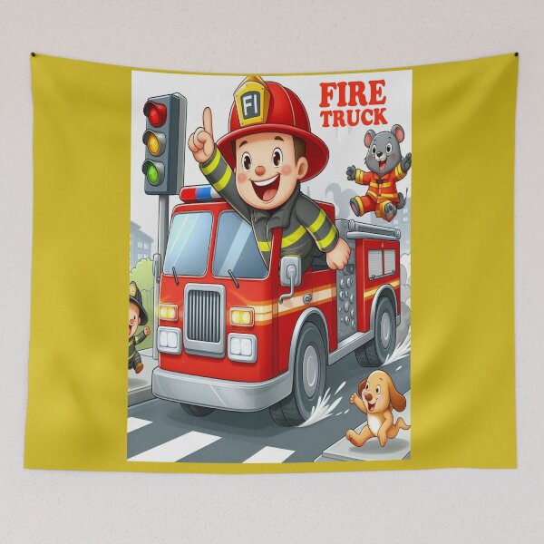Artikelvorschau, Feuerwehrauto entworfen und verkauft von ARTFINSTORE.
